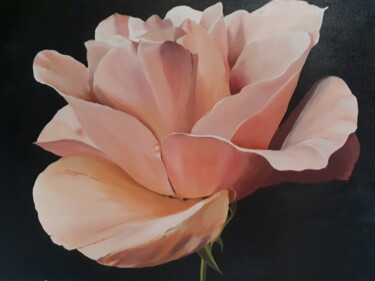 Malarstwo zatytułowany „Rose Café au lait” autorstwa Sylvia Eder, Oryginalna praca, Akryl
