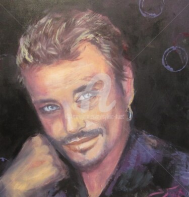 Peinture intitulée "JOHNNY" par Sylvia Fuet, Œuvre d'art originale, Huile