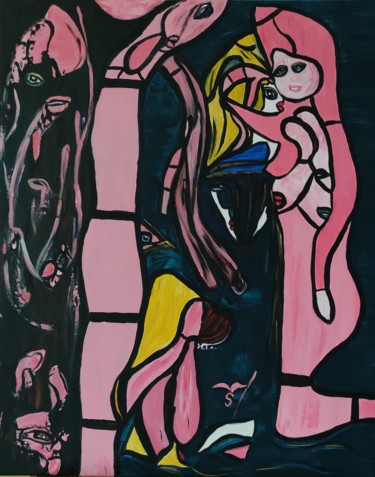 Peinture intitulée "Saule pleureur" par Sylviane Dréau (Sylviou), Œuvre d'art originale, Acrylique