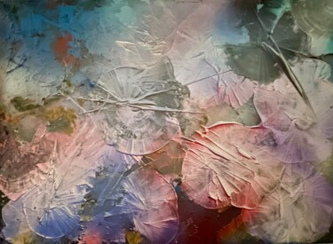 Painting titled "Coton de fleurs" by Sylvie Bisson, Original Artwork, Acrylic Mounted on Wood Stretcher frame