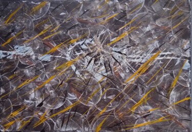Картина под названием "Bulles" - Sylvie Bisson, Подлинное произведение искусства, Акрил Установлен на Деревянная рама для но…