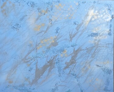 Картина под названием "Gouttes de pluie so…" - Sylvie Bisson, Подлинное произведение искусства, Акрил Установлен на Деревянн…
