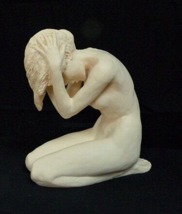 Sculptuur getiteld "Dilemme1" door Sylvie Bourély (SB), Origineel Kunstwerk, Klei