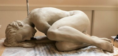 Sculpture titled "Existenti'Elle" by Sylvie Bourély (SB), Original Artwork, Clay