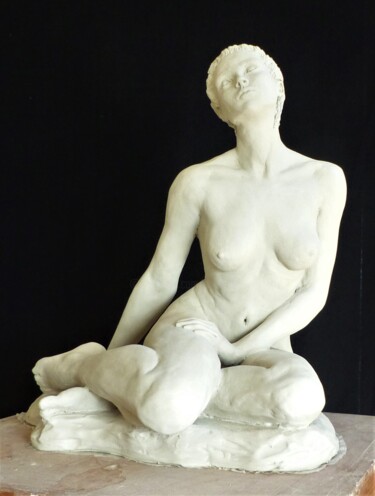"Wanda" başlıklı Heykel Sylvie Bourély (SB) tarafından, Orijinal sanat, Terracotta