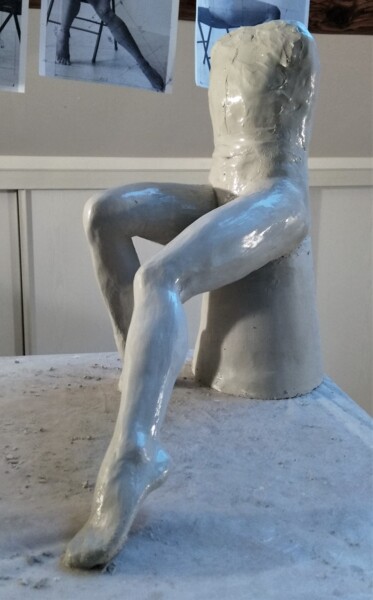 Sculpture intitulée "étape 7" par Sylvie Bourély (SB), Œuvre d'art originale, Argile