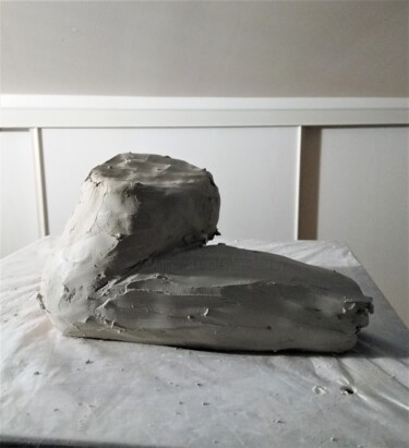 Sculpture intitulée "étape 2" par Sylvie Bourély (SB), Œuvre d'art originale, Argile