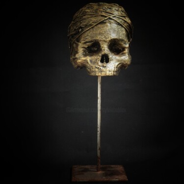 雕塑 标题为“"Crâne allongé"” 由Sylvie Bublex, 原创艺术品, 石膏
