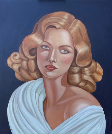 Painting titled "Beauté classique" by Sylvie Carter, Original Artwork, Oil