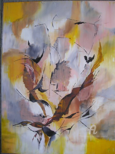Malarstwo zatytułowany „Envol” autorstwa Sylvie Guyomar (Sylvie G), Oryginalna praca, Olej Zamontowany na Drewniana rama nos…