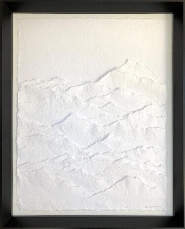 Collages intitulée "Desert Signe XXXXVI…" par Sylvie Guyomard, Œuvre d'art originale, Papier Monté sur Autre panneau rigide