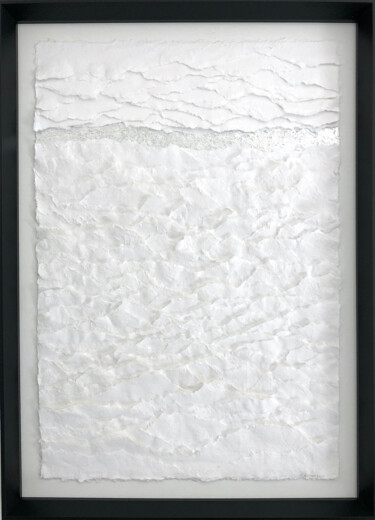 拼贴 标题为“Desert Signe XXIV (…” 由Sylvie Guyomard, 原创艺术品, 纸 安装在其他刚性面板上