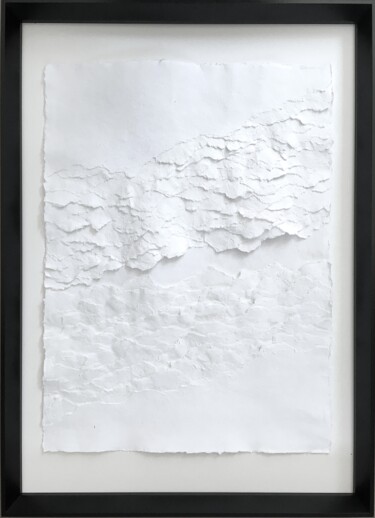 拼贴 标题为“Desert Signe VII (S…” 由Sylvie Guyomard, 原创艺术品, 纸 安装在其他刚性面板上