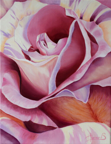 "moirée rose" başlıklı Tablo Sylvie Hiernard tarafından, Orijinal sanat, Petrol