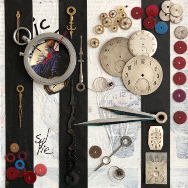 Collages intitolato "Une histoire de tem…" da Sylvie Lamande, Opera d'arte originale, Collages
