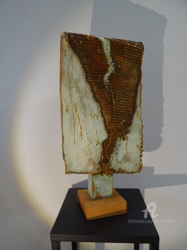 Escultura titulada ""La rouille" Réf JC…" por Sylvie Loudieres, Obra de arte original, Cartulina