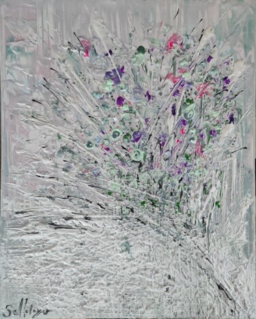 Peinture intitulée "A fleur de peau" par Sylvie Metayer, Œuvre d'art originale, Acrylique