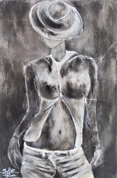 Peinture intitulée "sexy girl" par Sylvie Pinon, Œuvre d'art originale, Acrylique Monté sur Châssis en bois