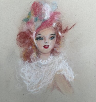 Drawing titled "lili" by Sylvie Rivalta Galtier, Original Artwork, Pastel