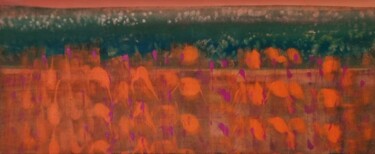 Ζωγραφική με τίτλο "Flamants roses" από Sylvie Rumo, Αυθεντικά έργα τέχνης, Ακρυλικό Τοποθετήθηκε στο Ξύλινο φορείο σκελετό