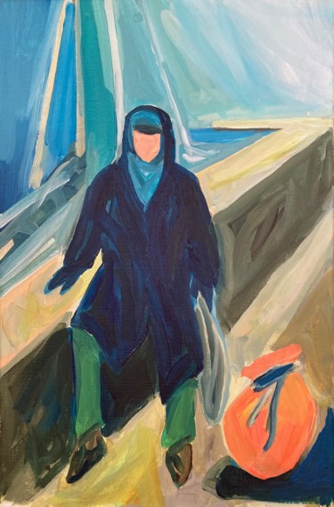 Картина под названием "LET'S GO" - Sylvie Galard, Подлинное произведение искусства, Акрил