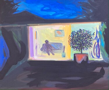 Pintura intitulada "LA NUIT" por Sylvie Galard, Obras de arte originais, Acrílico