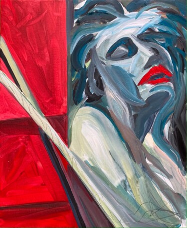 Peinture intitulée "RED RIALTO" par Sylvie Galard, Œuvre d'art originale, Acrylique