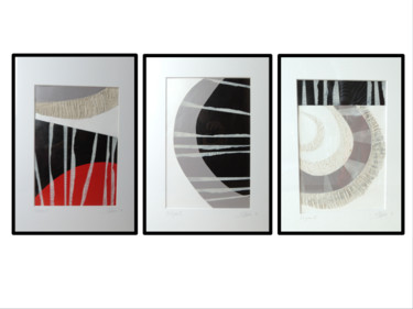 Painting titled "Eclipse I, II &amp;…" by Sylvie Hamou, Original Artwork, Acrylic