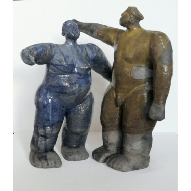 Rzeźba zatytułowany „MARI et FEMME” autorstwa Sylviehebrard, Oryginalna praca, Ceramika