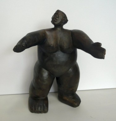 Sculpture intitulée "BIENVENUE N°1" par Sylviehebrard, Œuvre d'art originale, Céramique