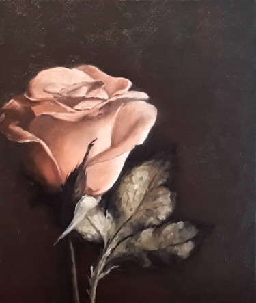 Peinture intitulée "Pochade rose" par Sylvie Pioli, Œuvre d'art originale, Huile