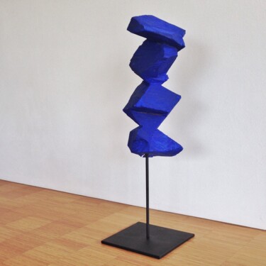 "blue2" başlıklı Heykel Sylvio Eisl tarafından, Orijinal sanat, Ahşap