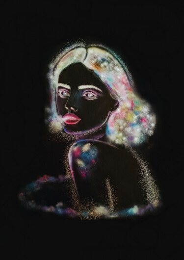 Malerei mit dem Titel "Mother Universe" von Syncope Mars, Original-Kunstwerk, Acryl