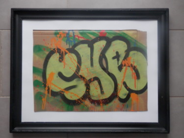 Painting titled "Recyclage carton" by Syr, Original Artwork, Spray paint