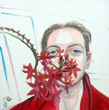 Painting titled "Natural Self Portra…" by Szabrina Maharita, Original Artwork, Oil