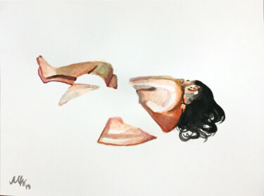 Malarstwo zatytułowany „Pieces w1” autorstwa Szabrina Maharita, Oryginalna praca, Akwarela