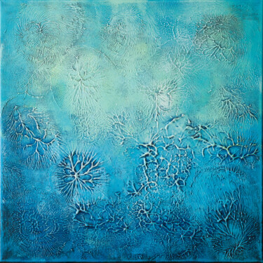 Картина под названием "Undersea I." - Szilvia Banki, Подлинное произведение искусства, Акрил Установлен на Деревянная рама д…