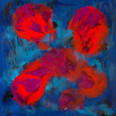 Malarstwo zatytułowany „Abstract flower II.” autorstwa Szilvia Banki, Oryginalna praca, Akryl