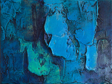 Pintura titulada "Blue dreams IV." por Szilvia Banki, Obra de arte original, Acrílico Montado en Bastidor de camilla de made…