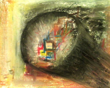 Tekening getiteld "dimension" door Tom Schrijver, Origineel Kunstwerk, Pastel