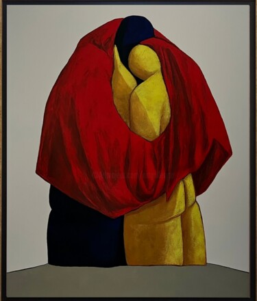 Картина под названием "Lovers caress" - Ta Byrne, Подлинное произведение искусства, Масло