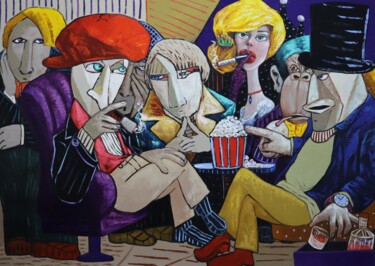 Картина под названием "Conspirators hatchi…" - Ta Byrne, Подлинное произведение искусства, Масло