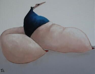 Картина под названием "Stretching" - Ta Byrne, Подлинное произведение искусства, Масло