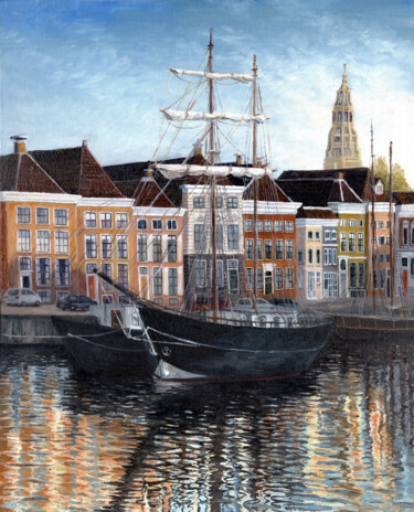 Ζωγραφική με τίτλο "Groningen Netherlan…" από Tabimory, Αυθεντικά έργα τέχνης, Λάδι
