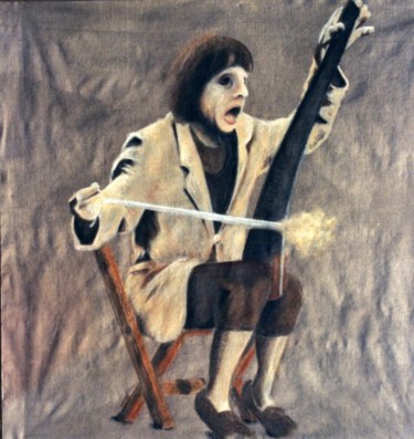 Peinture intitulée "Dimitri harpiste" par Valérie Voinchet, Œuvre d'art originale