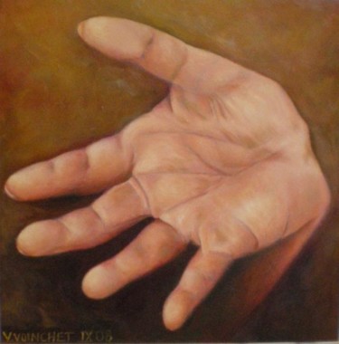 Peinture intitulée "Main tendue" par Valérie Voinchet, Œuvre d'art originale