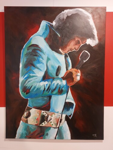 Painting titled "Elvis Comeback 1968" by Taco Van Rheenen, Original Artwork, Acrylic