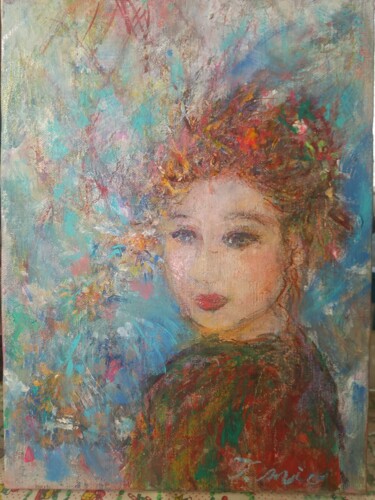 Pittura intitolato "girl" da Tahara Mio Tai Yuan Ling, Opera d'arte originale, Olio