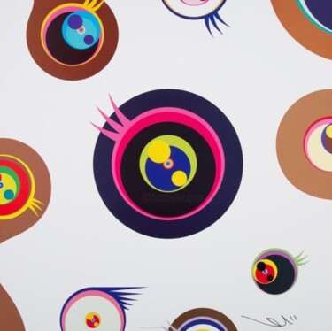 「Jellyfish eyes-white」というタイトルの製版 Takashi Murakamiによって, オリジナルのアートワーク