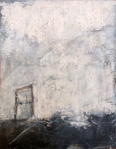 Painting titled "la porta" by Talita Maris, Original Artwork, Acrylic Mounted on Cardboard